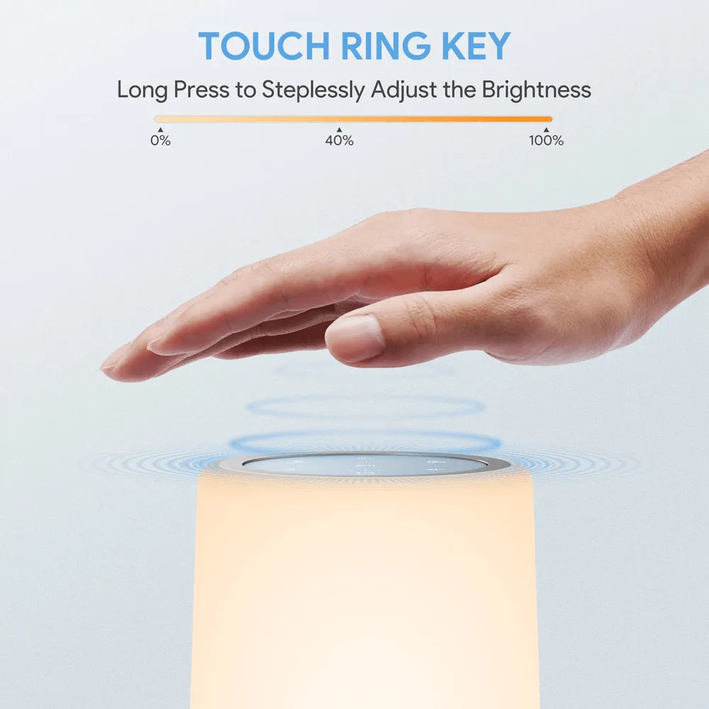White Noise Dimmable Night Light with Touch Sensor